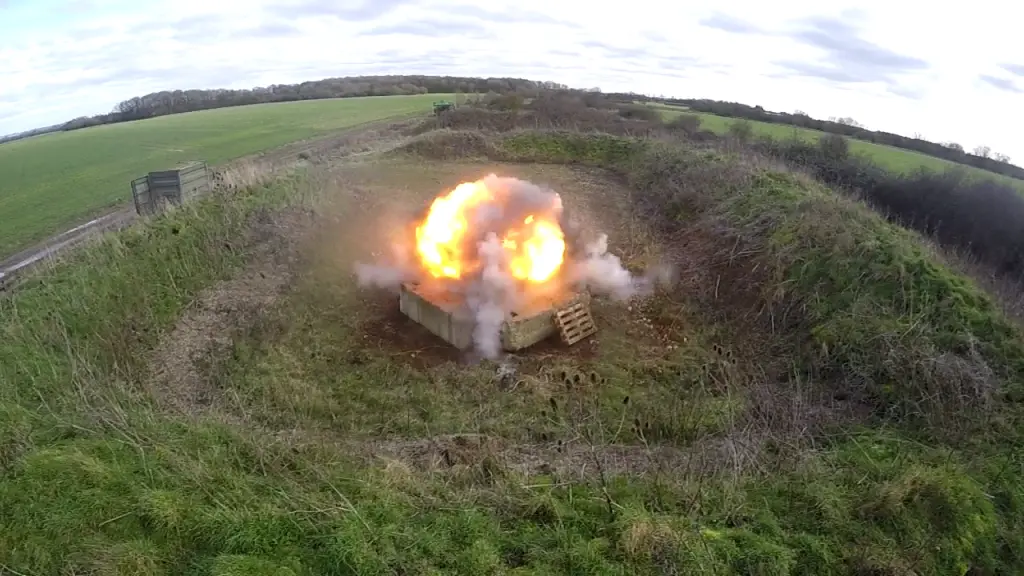 Detonation in a range pit during a training course